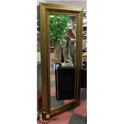 LARGE WOOD FRAMED MIRROR (71"H X 32"W) -