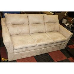 BEIGE FABRIC SOFA NO LEGS 84"