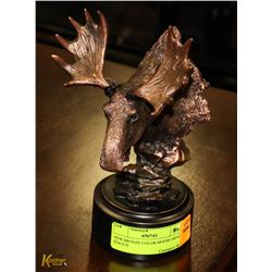 NEW BRONZE COLOR MOOSE HEAD STATUE
