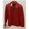 Image 1 : RED LEATHER JACKET SZ MED BY LIZ CLAIRBORNE