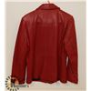 Image 2 : RED LEATHER JACKET SZ MED BY LIZ CLAIRBORNE