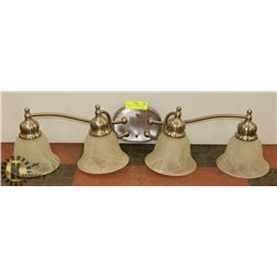SILVER 4 BULB LIGHT FIXTURE