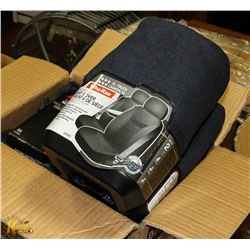 CASE OF 2 RUGGED XL TRUCK SEAT COVERS-GREY