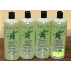 LOT OF 4 OLIVES BEST CLARIFYING SHAMPOO,