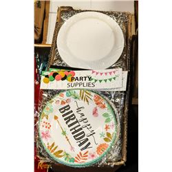 CASE OF HAPPY BIRTHDAY PLATES