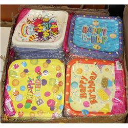 CASE OF HAPPY BIRTHDAY PAPER PLATES