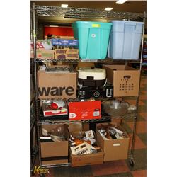 RACK OF UNCLAIMED STORAGE