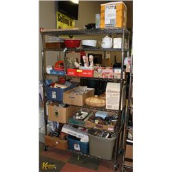 RACK OF UNCLAIMED STORAGE