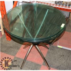 7 GLASS FOLDING TABLES 30"X30".