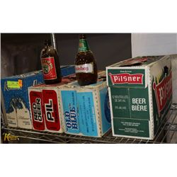 LOT OF 4 CASES VINTAGE BEER BOTTLES