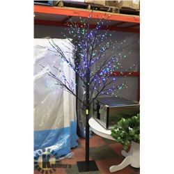 BLACK LED OUTDOOR CHRISTMAS TREE.
