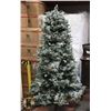 Image 1 : 6.5FT INDOOR FLOCKED CHRISTMAS TREE WITH GREEN