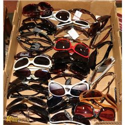 LARGE FLAT OF NEW DESIGNER SUNGLASSES ON CHOICE