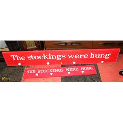 2 CHRISTMAS SIGNS STOCKING