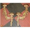 Image 1 : 2 LARGE GOLD TONE WALL SCONES