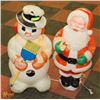 Image 1 : LIGHTED OUTDOOR SANTA AND SNOWMAN-MED