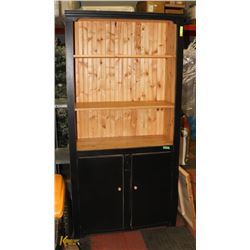WOOD ENTERTAINMENT HUTCH 40.5" X 17.5" X 81"