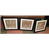 Image 1 : 3 FRAMED PIECES OF ART.