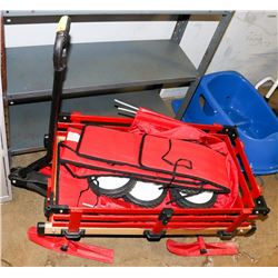 WOODEN SLEIGH THAT COVERTS TO COVERED WAGON FOR