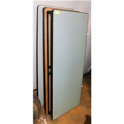 LOT OF 4 FOLDING TABLES 2FT X 5FT.