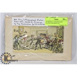 40 ORIGINAL LITHOGRAPHED PLATES PUBLISHED 1871