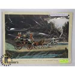 16 LARGE PLATE REPRODUCTIONS OF 19TH CENTURY