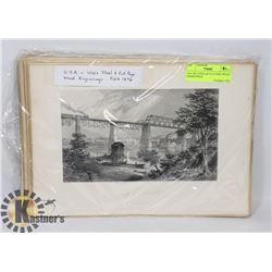USA 100+ STEEL & FULL PAGE WOOD ENGRAVINGS