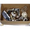 Image 1 : ESTATE BOX OF PORCELAIN INUIT ORNAMENTS AND MORE