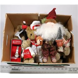 BOX OF ASSORTED COLLECTIBLE BEARS AND GNOME