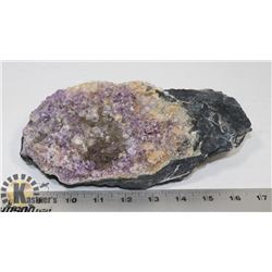 DOUBLE SIDED AMETHYST-PURPLE & BLACK, CITRINE,