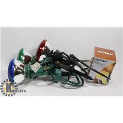 BOX W/3 LARGE SPOT LIGHTS - RED, GREEN &