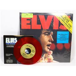 COLLECTIBLE NEW ELVIS 2/LP & RED VINYL 45