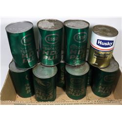 LOT OF VINTAGE OIL IN CANS