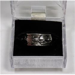 HARLEY DAVIDSON SKULL & LOGO RING SZ 9