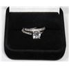 Image 1 : STERLING SILVER ZIRCONIA 2 PC ENGAGEMENT/WEDDING