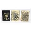 Image 1 : LOT OF 3 ZIPPO STYLE LIGHTERS