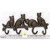 Image 1 : CAST IRON CAT 4 HOOK WALL MOUNT KEY HOLDER