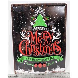 METAL SIGN ON CHOICE : MERRY CHRISTMAS
