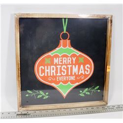 WOOD FRAMED MERRY CHRISTMAS SIGN ON CHOICE
