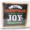 Image 1 : WOOD FRAMED MAY CHRISTMAS BRING YOU JOY WALL