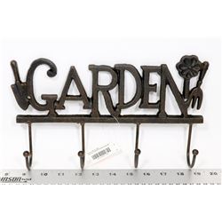 GARDEN WALL MOUNT 4 HOOK KEY HOLDER