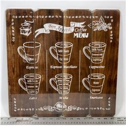 COFFEE MENU WALL HANGING