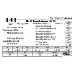 Lot  141 - McD Tombstone 8178