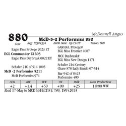Lot  880 - McD-3-2 Performiss 880