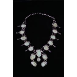 Navajo Carico Lake Turquoise & Squash Blossom 1940