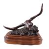 Image 1 : Long Horn Cow Skull Bronze Sculpture by Ted Long