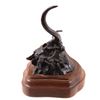 Image 2 : Long Horn Cow Skull Bronze Sculpture by Ted Long