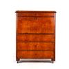 Image 1 : Bookmatch Burl Drop Front Secretary Desk Dresser