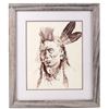 Image 1 : Signed 'Western Leader' Ink Drawing By M Moody