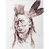 Image 2 : Signed 'Western Leader' Ink Drawing By M Moody